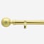 35mm Classic Brushed Gold Ball Eyelet Curtain Pole