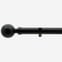 35mm Allure Classic Matt Black Ball Finial Eyelet