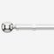 35mm Allure Classic Polished Chrome Ball Finial Eyelet