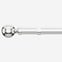 35mm Allure Classic Polished Chrome Ribbed Ball Finial Eyelet