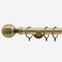 35mm Allure Signature Antique Brass Ribbed Ball Finial