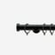 35mm Signature Matt Black Stud Curtain Pole