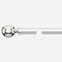 35mm Allure Signature Polished Chrome Ribbed Ball Finial Eyelet
