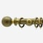 35mm Highgrove Brushed Gold Ball Finial Curtain Pole
