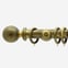 50mm Highgrove Brushed Gold Ball Finial Curtain Pole