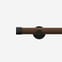 28mm Signature Matt Black and Walnut End Cap Eyelet Curtain Pole
