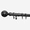 28mm Allure Classic Black Nickel Ribbed Ball