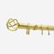 28mm Classic Brushed Gold Cage Bay Window Curtain Pole