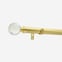 28mm Classic Brushed Gold Crystal Eyelet Curtain Pole