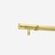 28mm Classic Brushed Gold End Cap Bay Window Eyelet Curtain Pole