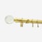 28mm Classic Brushed Gold Glass Bubbles Bay Window Curtain Pole