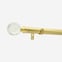 28mm Classic Brushed Gold Glass Bubbles Bay Window Eyelet Curtain Pole