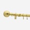 28mm Classic Brushed Gold Lined Ball Bay Window Curtain Pole