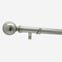 28mm Classic Brushed Steel Ball Bay Window Eyelet Curtain Pole