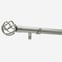 28mm Classic Brushed Steel Cage Bay Window Eyelet Curtain Pole