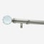 28mm Classic Brushed Steel Crystal Eyelet Curtain Pole