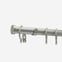 28mm Classic Brushed Steel Stud Curtain Pole