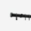 28mm Classic Matt Black Stud Curtain Pole