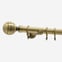 28mm Chateau Signature Antique Brass Ribbed Ball