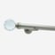 28mm Signature Brushed Steel Crystal Eyelet Curtain Pole