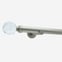 28mm Signature Brushed Steel Glass Bubbles Eyelet Curtain Pole