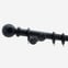 28mm Prime Black Ball Curtain Pole