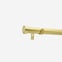 35mm Classic Brushed Gold Stud Eyelet Curtain Pole