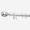 35mm Allure Classic Polished Chrome Ribbed Ball Finial