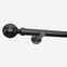 35mm Allure Signature Black Nickel Ribbed Ball Finial Eyelet