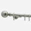 35mm Signature Brushed Steel Ball Curtain Pole