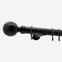 35mm Allure Signature Matt Black Ribbed Ball Finial