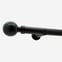 35mm Allure Signature Matt Black Ribbed Ball Finial Eyelet