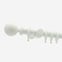 50mm Oxford Bright White Ball Finial Curtain Pole
