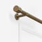28mm Signature Antique Brass and Aged Oak Drum Eyelet Curtain Pole