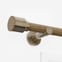 28mm Signature Antique Brass and Aged Oak Drum Eyelet Curtain Pole