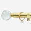 28mm Classic Brushed Gold Crystal Bay Window Curtain Pole
