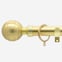 28mm Classic Brushed Gold Lined Ball Bay Window Curtain Pole