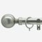 28mm Classic Brushed Steel Ball Bay Window Curtain Pole