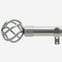 28mm Classic Brushed Steel Cage Bay Window Eyelet Curtain Pole
