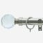 28mm Classic Brushed Steel Crystal Bay Window Curtain Pole
