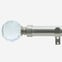 28mm Classic Brushed Steel Crystal Bay Window Eyelet Curtain Pole