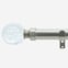 28mm Classic Brushed Steel Glass Bubbles Bay Window Eyelet Curtain Pole