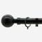 28mm Allure Classic Matt Black Ribbed Ball