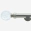 28mm Signature Brushed Steel Glass Bubbles Eyelet Curtain Pole