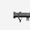 35mm Classic Black Nickel Stud Curtain Pole