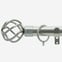 35mm Classic Brushed Steel Cage Curtain Pole