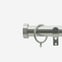 35mm Classic Brushed Steel Stud Curtain Pole