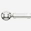 35mm Allure Classic Polished Chrome Ribbed Ball Finial Eyelet