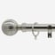 35mm Classic Stainless Steel Ribbed Ball Finial Curtain Pole
