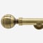 35mm Allure Signature Antique Brass Ribbed Ball Finial Eyelet